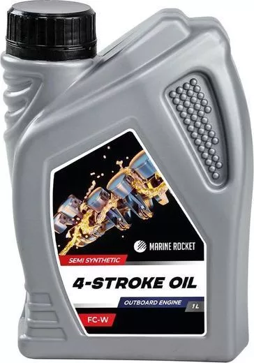 Масло 4-тактное полусинтетическое 10W40 Marine Rocket 1 л
