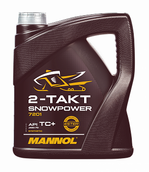 Масло Mannol 2-TAKT SNOWPOWER для снегоходов 4л API TC+