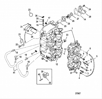 Блок цилиндров (CYLINDER BLOCK) 827953T7