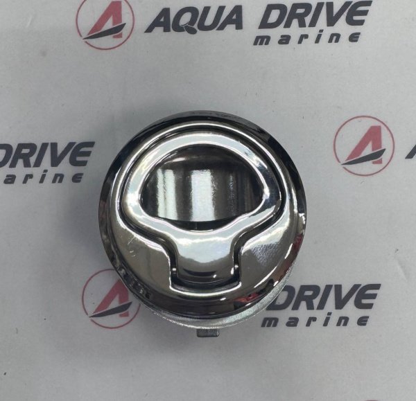 Потайная ручка (замок) круглая  врезная D45 mm нерж.
