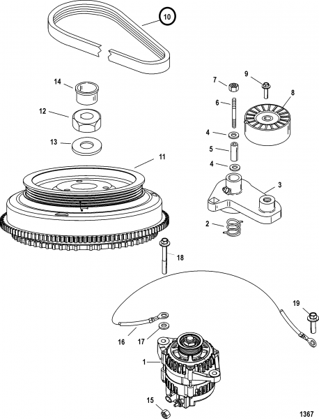 Ремень привода генератора (BELT) 828507Q11