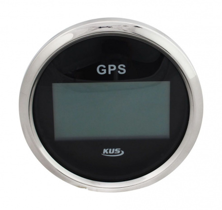 GPS-спидометр электронный, черный циферблат, нержавеющий ободок, выносная антенна, д. 85 мм KY08021