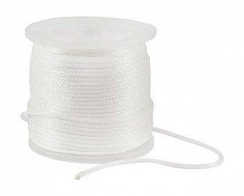 Веревка сплошного плетения d8 мм белая PETS08150BLK
